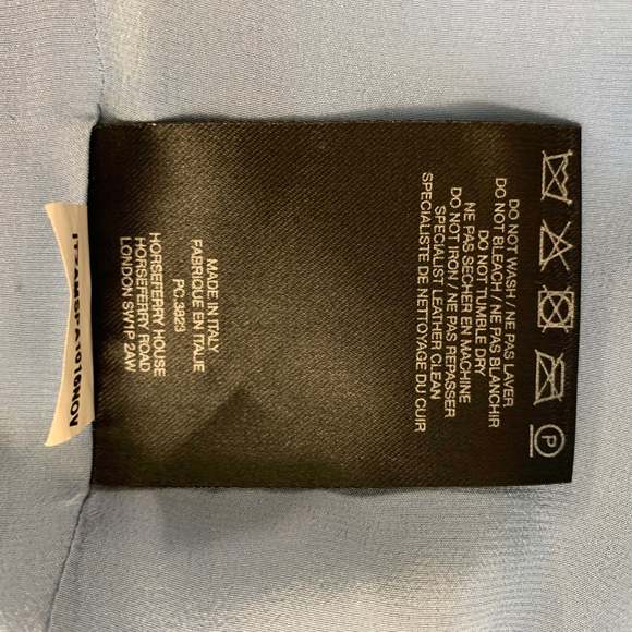 BURBERRY PRORSUM SS 2011 Blue Black Silk Camouflage Leather Knee-Length Dress - Picture 8 of 8